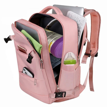 Mummy Nappy Backpack – Large Capacity Waterproof Diaper Bag with Shoe Storage & Multi-Layer Design