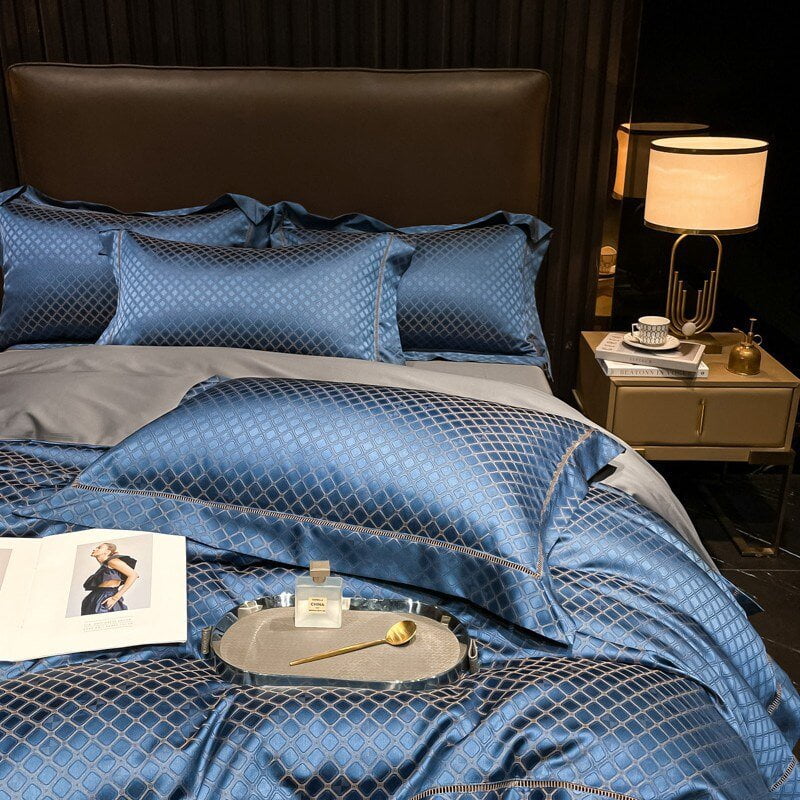 Royale Diamond Duvet Cover Set (Long-staple Sateen Cotton)