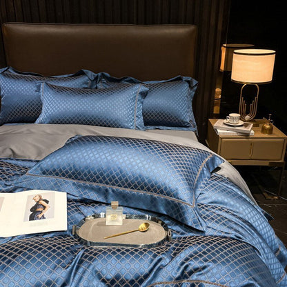 Royale Diamond Duvet Cover Set (Long-staple Sateen Cotton)