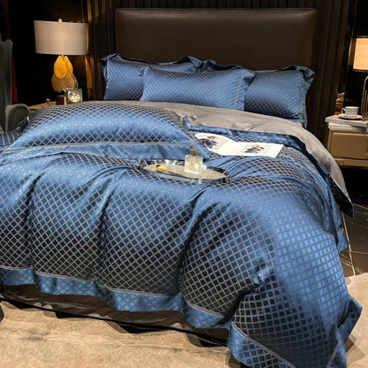 Royale Diamond Duvet Cover Set (Long-staple Sateen Cotton)