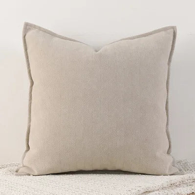 Modern Chenille Throw Cushion Covers with Zipper - 8 Colours
