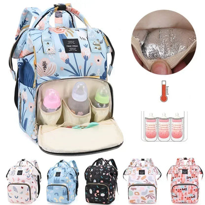 Fashion Mummy Diaper Backpack – Large Capacity Multi-Function Travel Nappy Bag for Baby Care