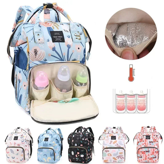 Fashion Mummy Diaper Backpack – Large Capacity Multi-Function Travel Nappy Bag for Baby Care