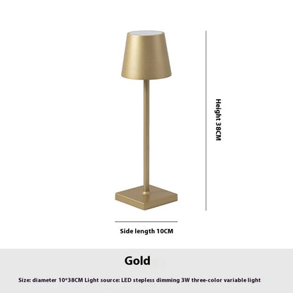 Portable Cordless LED Rechargeable Outdoor & Indoor Table Lamp with Modern Shade - 7 Colours