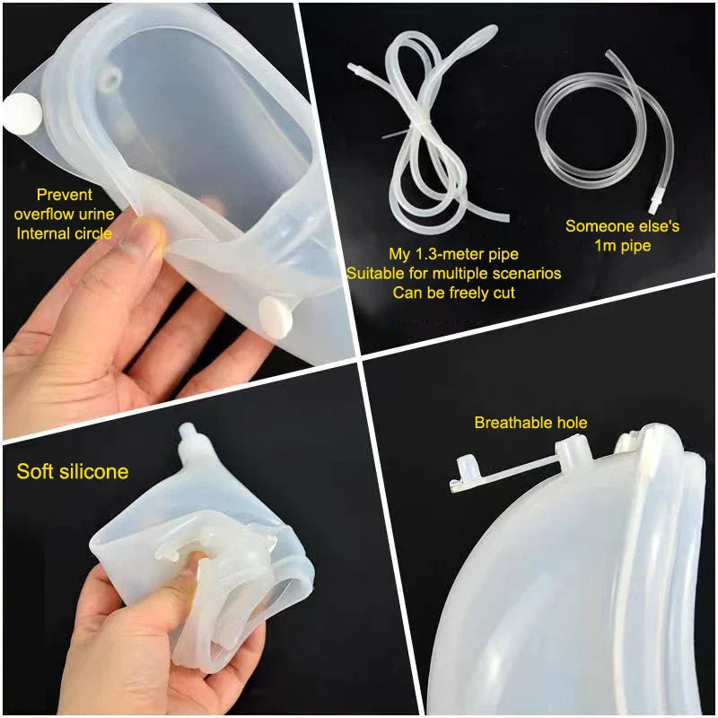 Silicone Adults Urine Collector with Catheter Bag