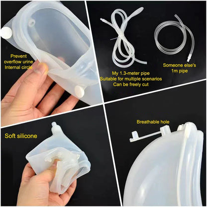Silicone Adults Urine Collector with Catheter Bag