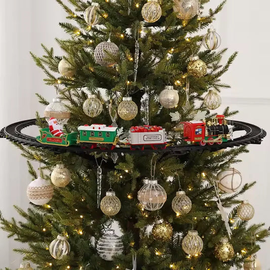 Christmas Train Set – Musical Santa Claus Train with Tracks for Tree & Home Decoration 2025 Holiday Gift