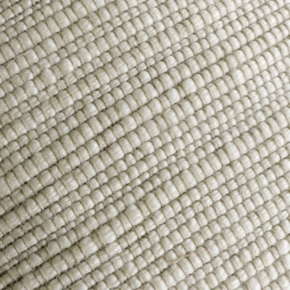 Traditional Textured Cottage-Feel Ivory Cushion Cover with Beige Piping