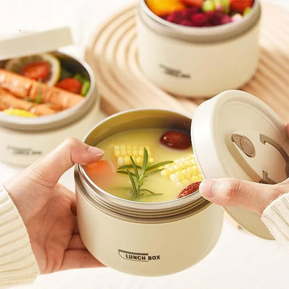 Portable Insulated Lunch Box Set – 3 Stackable Thermal Food Containers for Adults & Kids