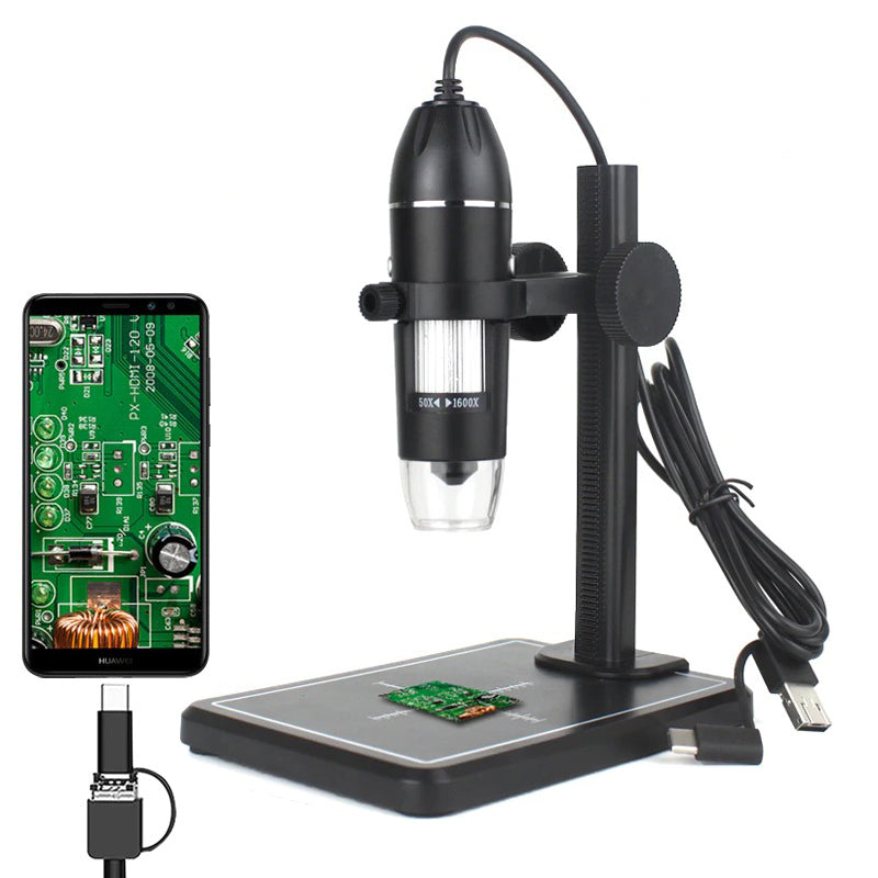 Digital Microscope Camera USB x1600 Zoom With LED