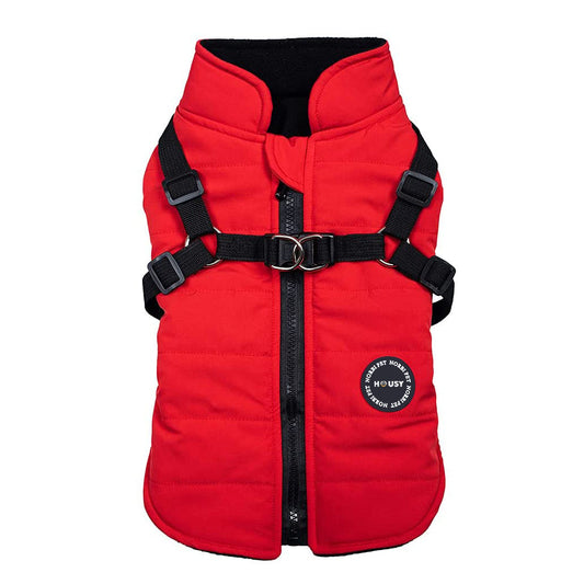 Dog Winter Jacket Coat With Harness : Waterproof Pet Winter Jacket