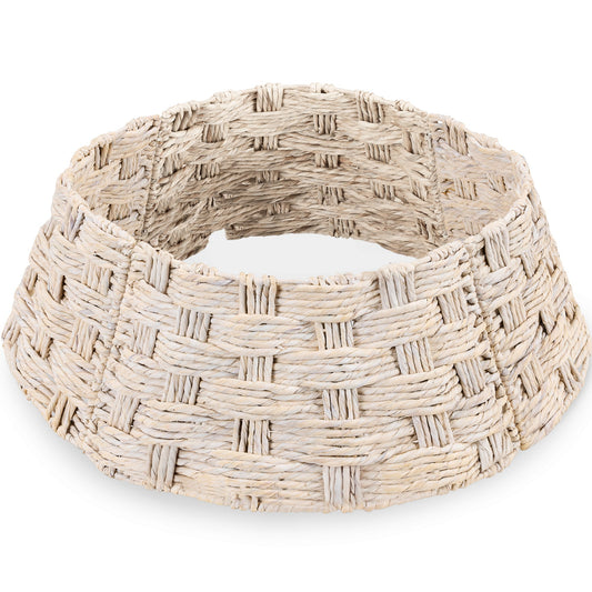 Basket Woven Hyacinth Christmas Holiday Tree Collar - 36in