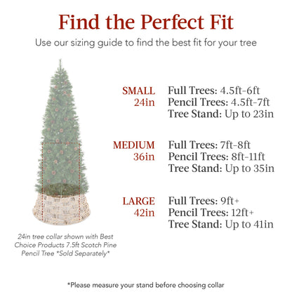 Basket Woven Hyacinth Christmas Holiday Tree Collar - 42in