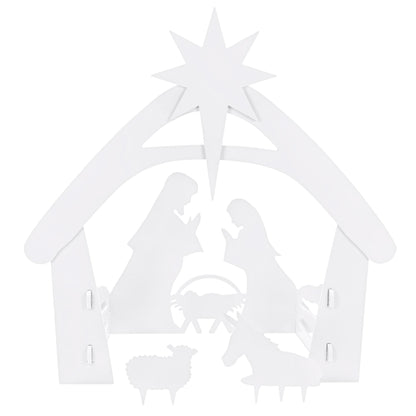 Christmas Nativity Scene Yard Decoration w/ Water Resistant PVC