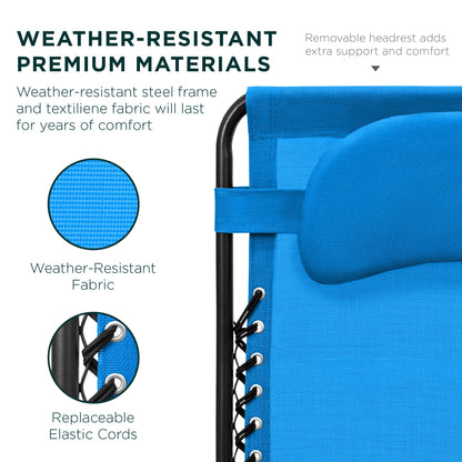 Oversized Reclining Zero Gravity Chair Lounger w/ Cup Holder, Pillow