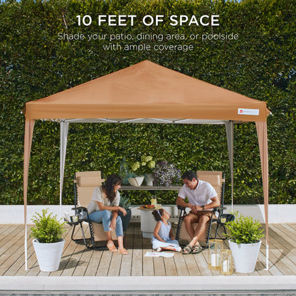 Outdoor Portable Pop Up Canopy Tent w/ Carrying Case, 10x10ft
