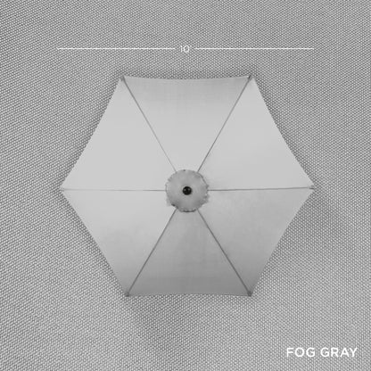 Outdoor Woodgrain Pattern Patio Umbrella Decoration w/ Tilt, Crank - 10ft
