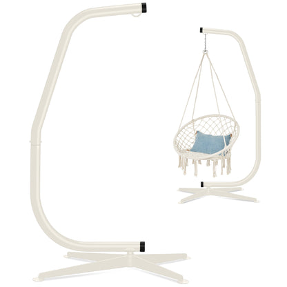 Curved Hanging Hammock C-Stand w/ All-Weather, Steel Frame - Stand Only