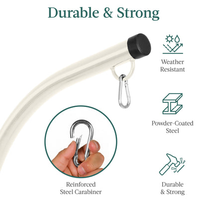 Curved Hanging Hammock C-Stand w/ All-Weather, Steel Frame - Stand Only