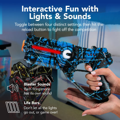 Set of 4 Rechargeable Laser Tag Blasters w/ Docking Station, No Vests Needed