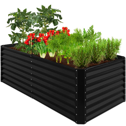 Outdoor Metal Raised Garden Bed for Vegetables, Flowers, Herbs - 6x3x2ft