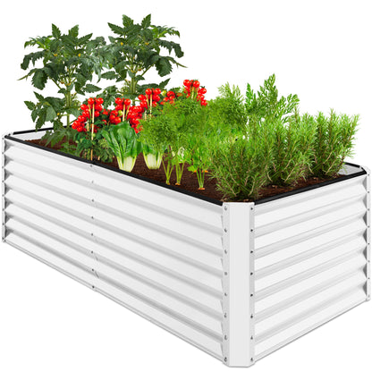 Outdoor Metal Raised Garden Bed for Vegetables, Flowers, Herbs - 6x3x2ft