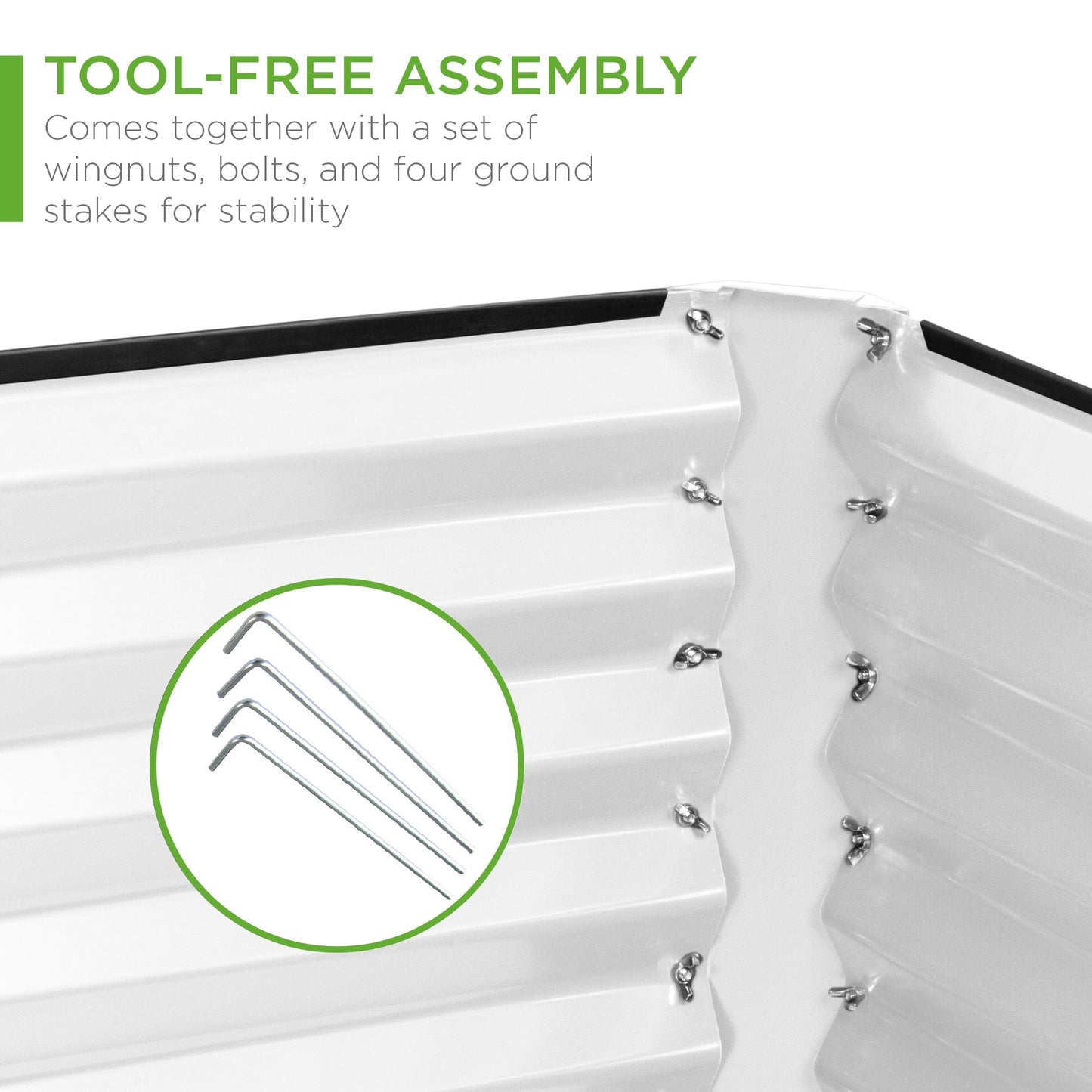 Outdoor Metal Raised Garden Bed for Vegetables, Flowers, Herbs - 6x3x2ft