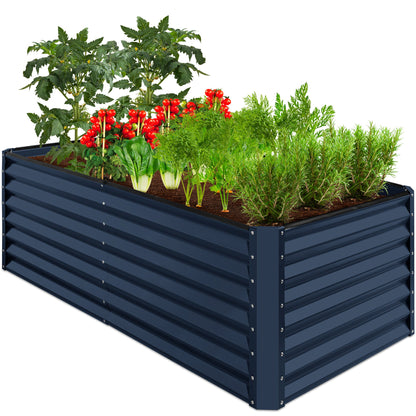 Outdoor Metal Raised Garden Bed for Vegetables, Flowers, Herbs - 6x3x2ft