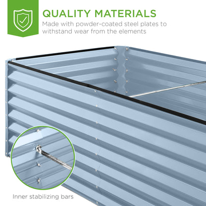 Outdoor Metal Raised Garden Bed for Vegetables, Flowers, Herbs - 6x3x2ft