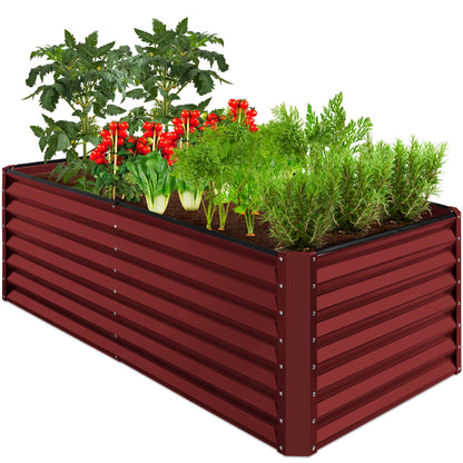 Outdoor Metal Raised Garden Bed for Vegetables, Flowers, Herbs - 6x3x2ft