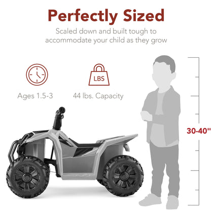 6V Kids Ride-On 4-Wheeler Quad ATV Car w/ 1.8mph Max Speed, Treaded Tires