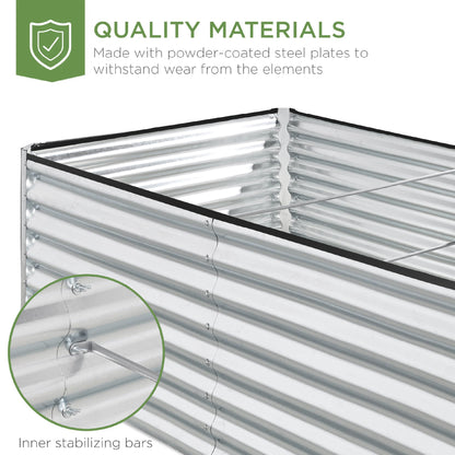 Outdoor Metal Raised Garden Bed for Vegetables, Flowers, Herbs - 6x3x2ft