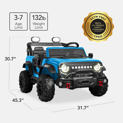 24V 2-Seater Electric Ride-On Car Truck w/ Parent Control, Bluetooth