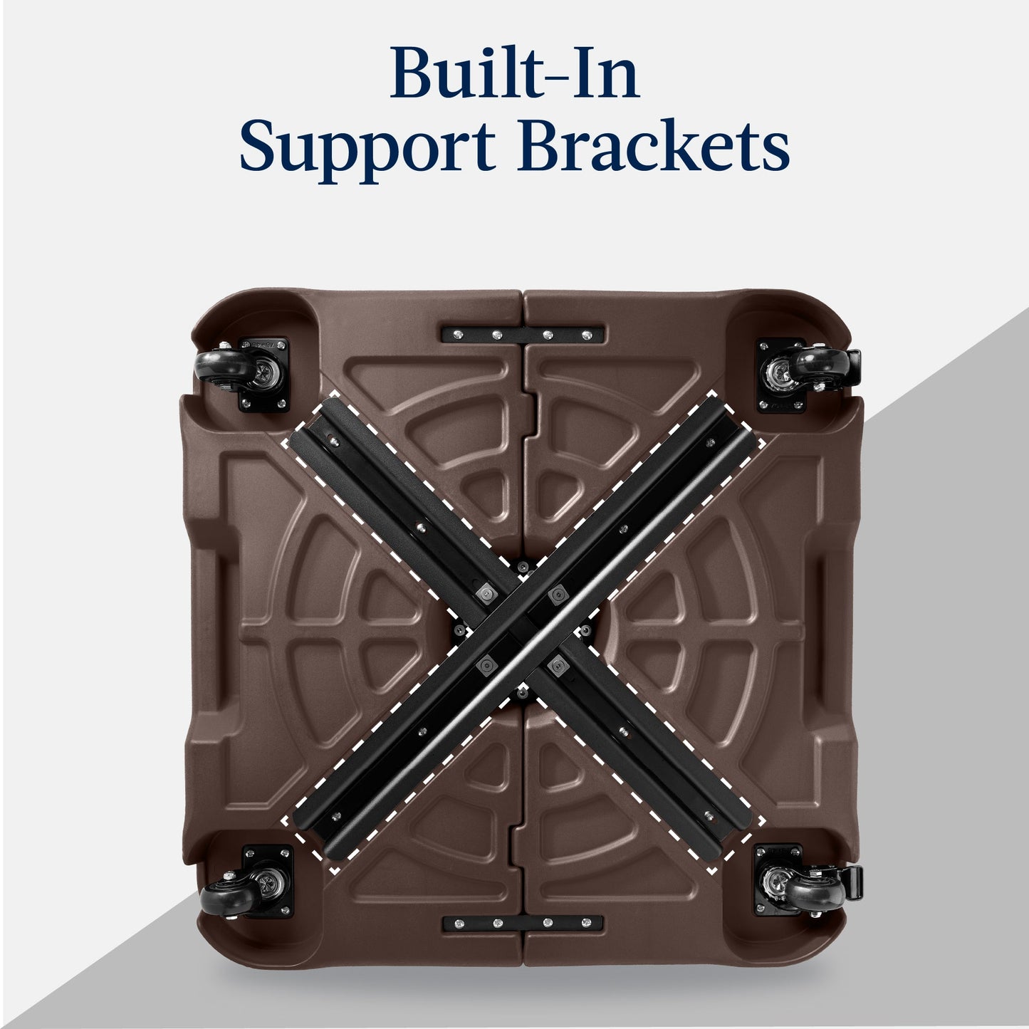 Outdoor Cantilever Base w/ Wheels, Locks, Fillable 330lb Capacity