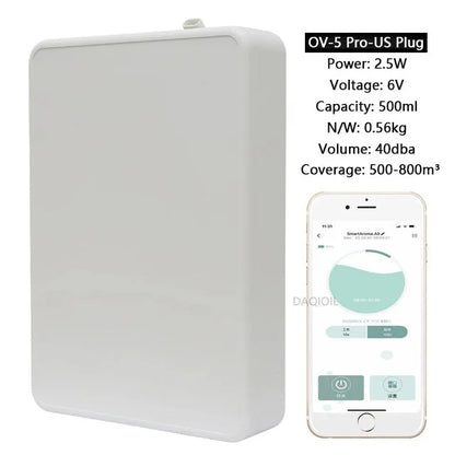 Smart Scent Air Diffuser – 500ml Professional Waterless Essential Oil Fragrance Machine for Home & Office