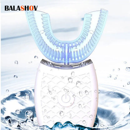 U-Shaped Electric Toothbrush – 360° Automatic Sonic Toothbrush with USB Rechargeable Silicone Head