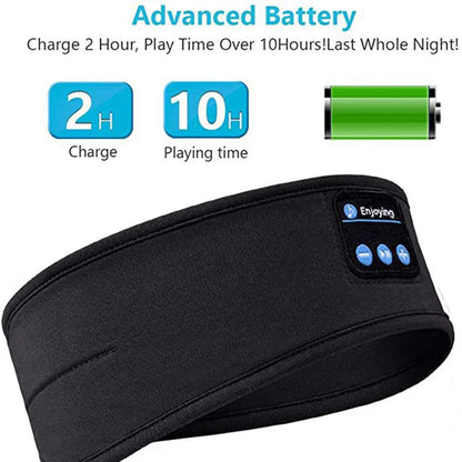 Bluetooth Music Headband – Wireless Sports & Sleep Headphones with Built-in Mic for Running, Yoga & Relaxation