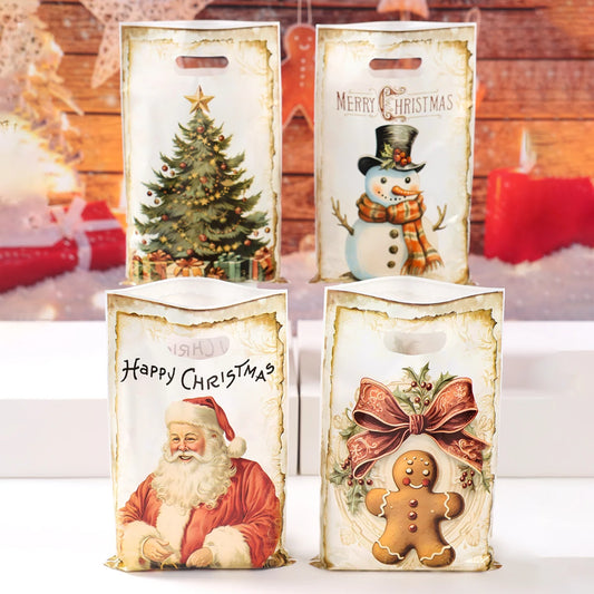Christmas Candy Gift Bags – 10/25/50pcs Merry Christmas Packaging Bags for Holiday Treats & Gifts 2025–2026