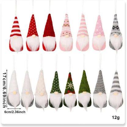 3pcs Swedish Christmas Gnome Ornaments – Handmade Plush Santa Elves Hanging Decorations for Tree & Home Décor