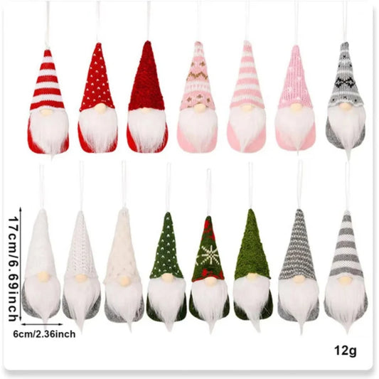 3pcs Swedish Christmas Gnome Ornaments – Handmade Plush Santa Elves Hanging Decorations for Tree & Home Décor