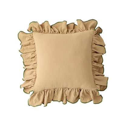 Ruffle Cotton Cushion Cover - 6 Colours