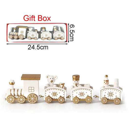 Wooden Christmas Train Decoration – Moving Train Ornament for Home, Tree & New Year Holiday Gifts 2025