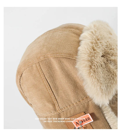 Winter Bomber Hat – Unisex Thick Fur Ushanka with Earflaps, Windproof Russian Ski Cap for Men & Women