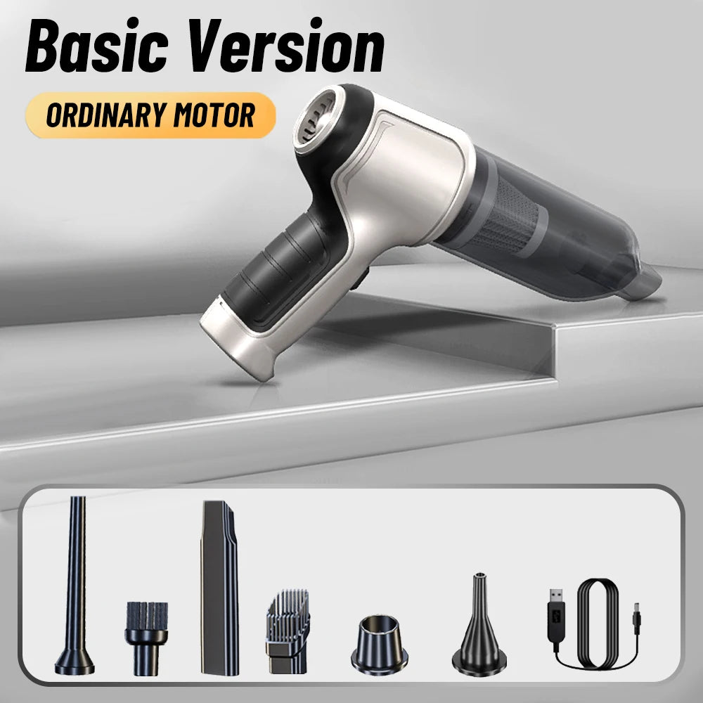 Portable Car Vacuum Cleaner – Wireless Handheld 95000PA Suction with Blower