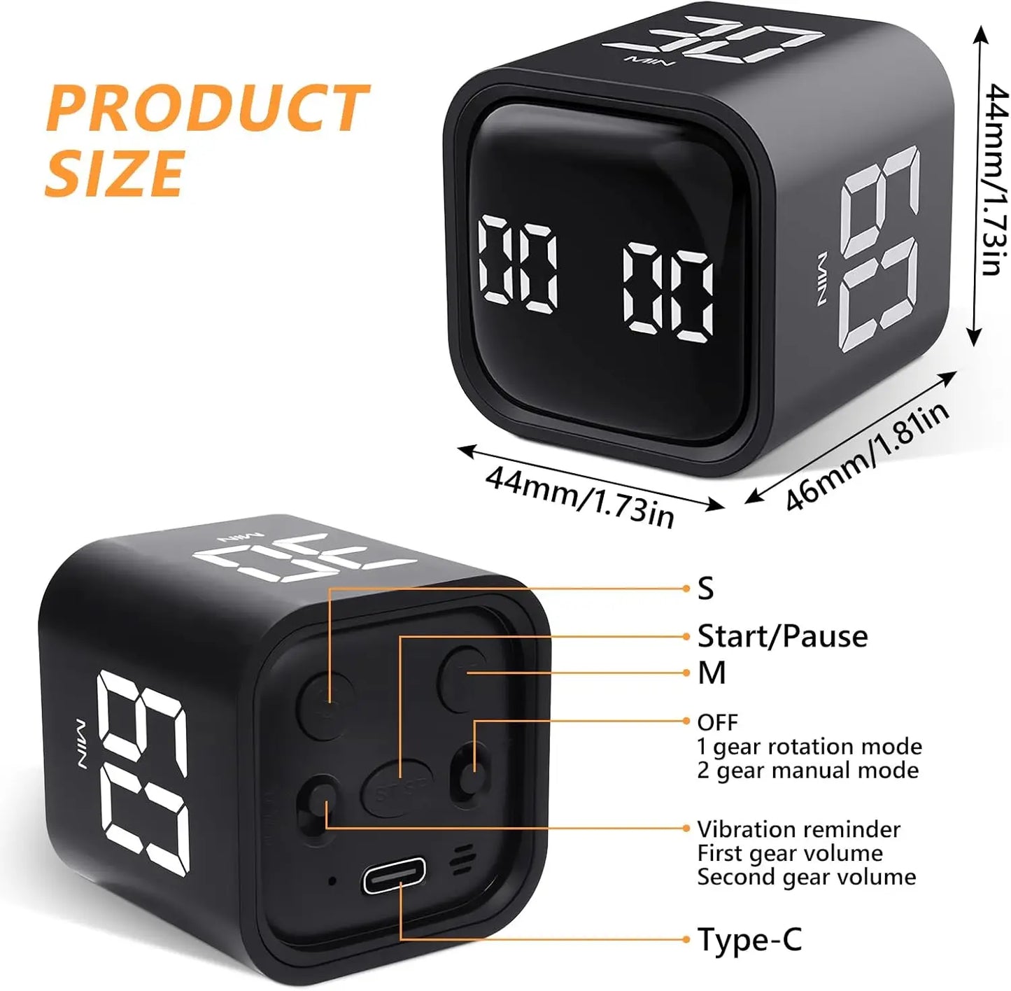 Mini Cube Flip Digital Timer
