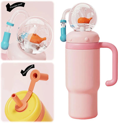 Whale Fountain Water Bottle