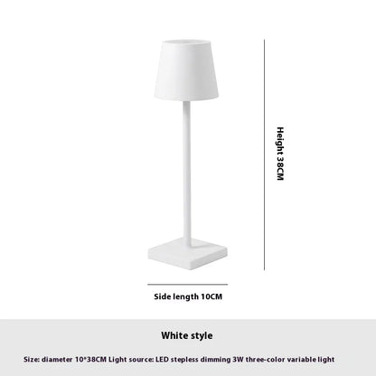 Portable Cordless LED Rechargeable Outdoor & Indoor Table Lamp with Modern Shade - 7 Colours