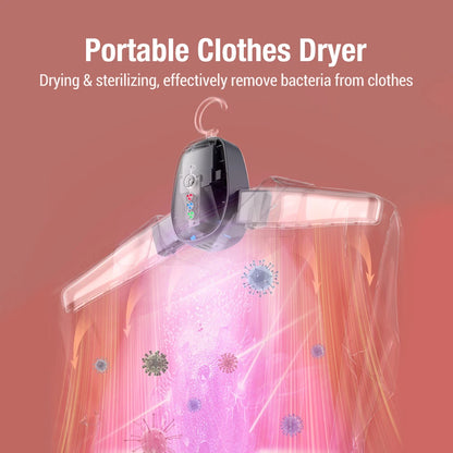 Electric Clothes Drying Rack – Portable Folding Clothes Dryer with UV Sterilization for Home & Travel