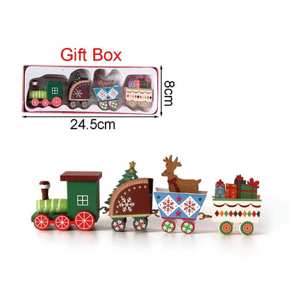 Wooden Christmas Train Decoration – Moving Train Ornament for Home, Tree & New Year Holiday Gifts 2025