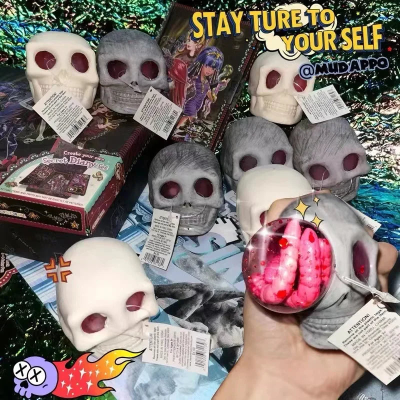 Skull Head Squeeze Fidget Toy